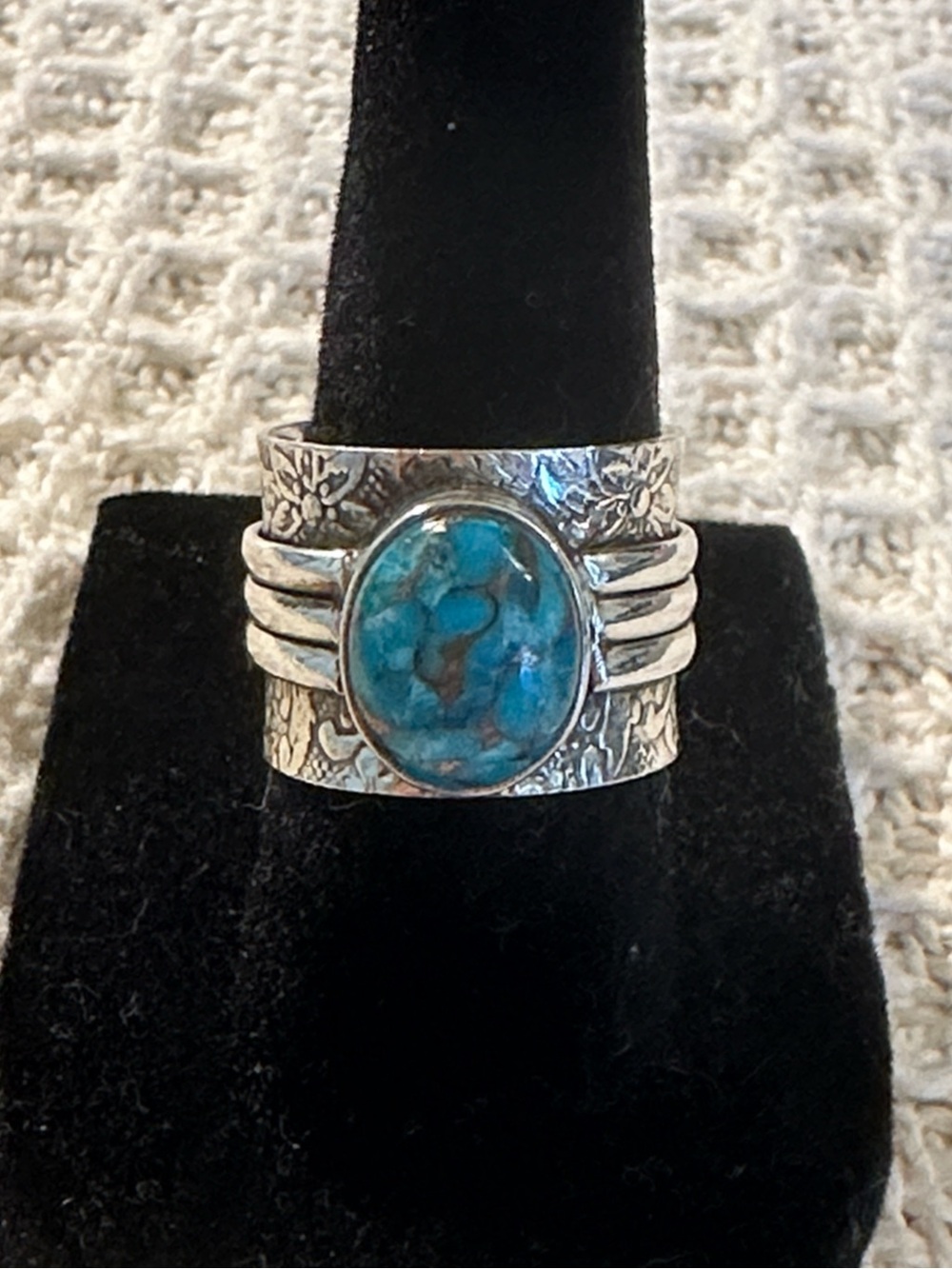 Sterling Silver Turquoise Ring (Non-spinning)